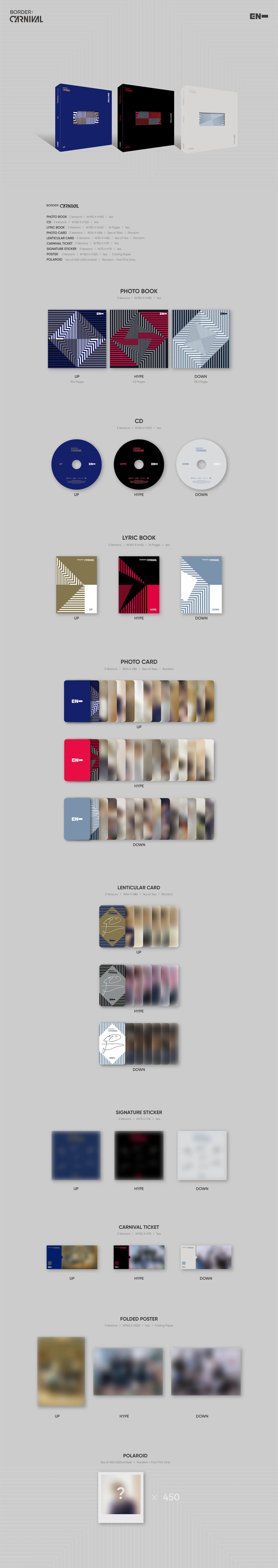 ENHYPEN 2nd Mini Album - BORDER : CARNIVAL