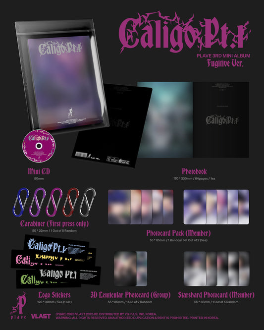 PLAVE 3rd Mini Album - CALIGO PT.1 (Fugitive Version)
