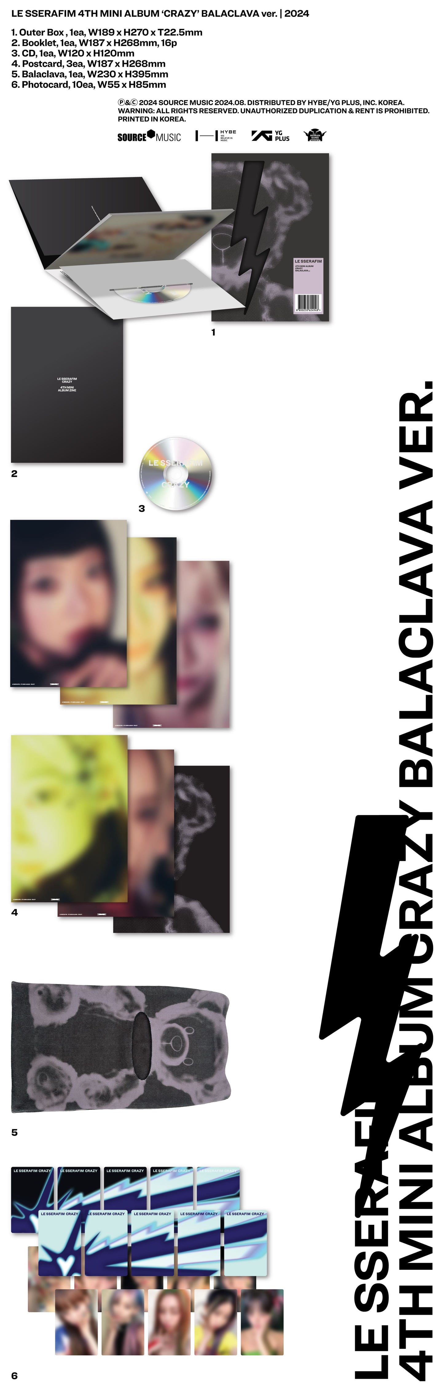 LE SSERAFIM 4th Mini Album - CRAZY