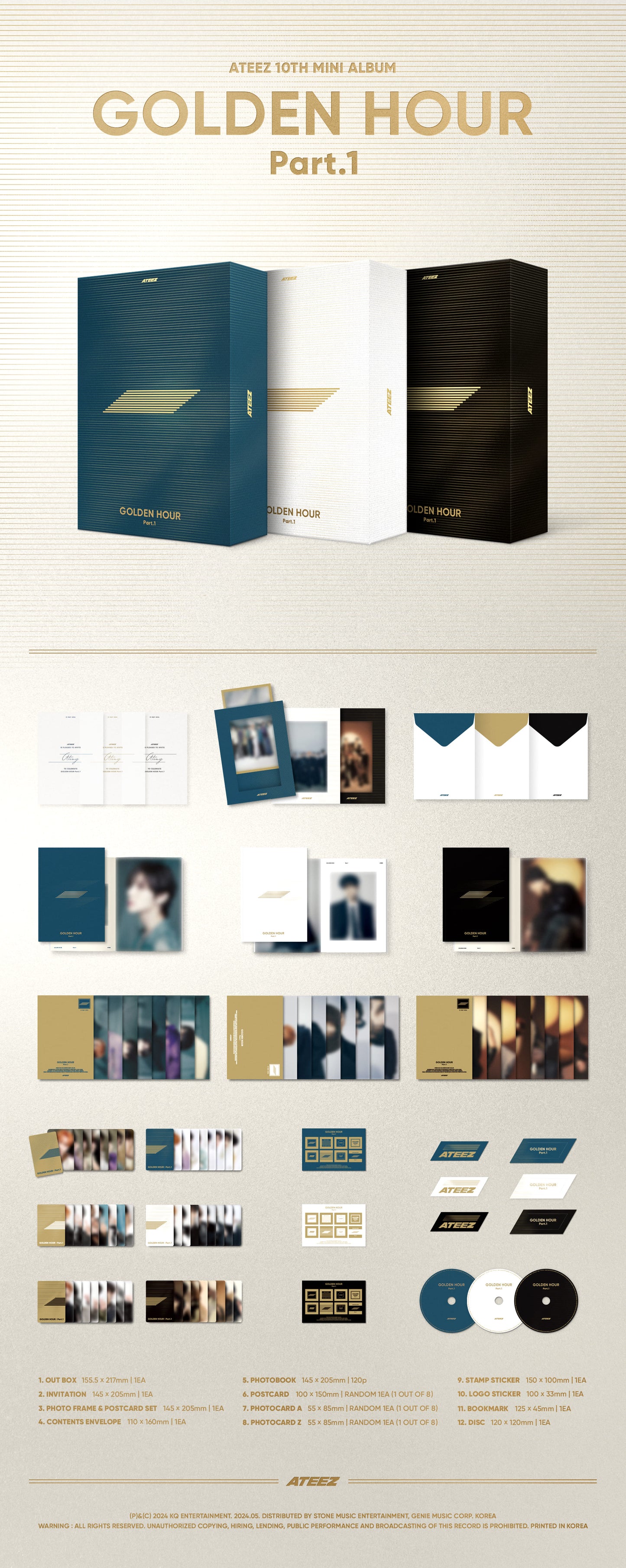 ATEEZ 10th Mini Album - GOLDEN HOUR PT. 1