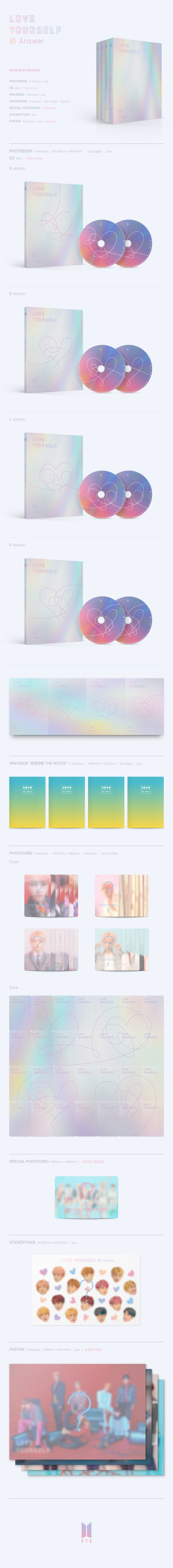 BTS 4th Album - LOVE YOURSELF 結 'ANSWER'