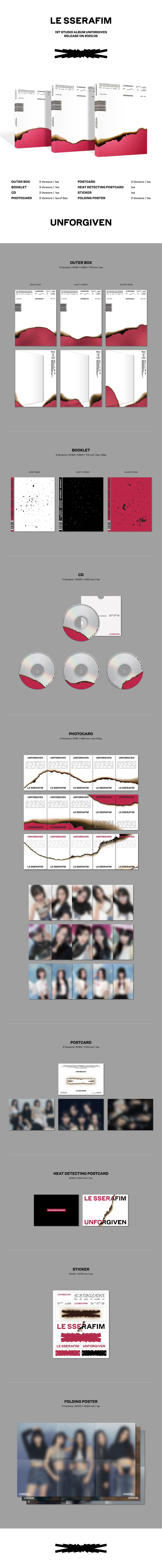 LE SSERAFIM 1st Album - UNFORGIVEN